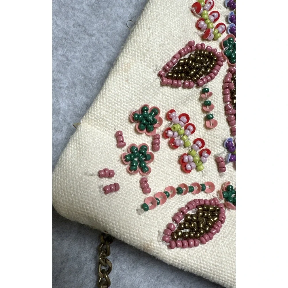 America & Beyond Anthropologie Beaded Embellished‎ Crossbody Letter 